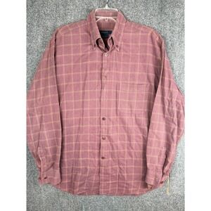 Ermenegildo Zegna Sport Shirt Mens XL  Plaid Flannel Long Sleeve Italy Cotton